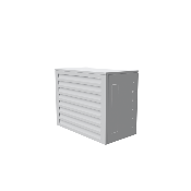 Cache climatisation ventelle en taille 1 blanc | HCI105HBL
